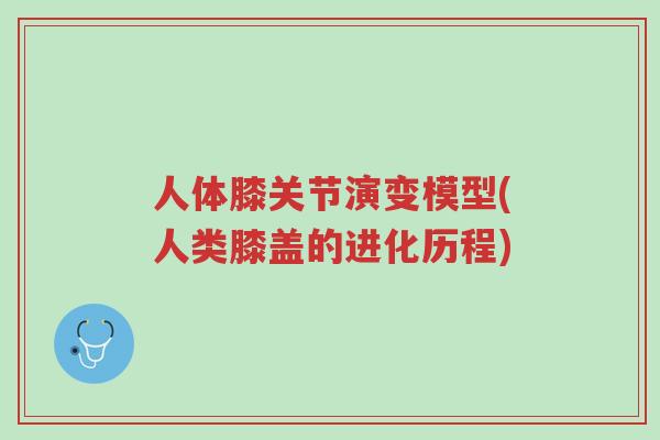 人体膝关节演变模型(人类膝盖的进化历程)-第1张图片-超越 人体膝关节演变模型(人类膝盖的进化历程)-第1张图片-超越