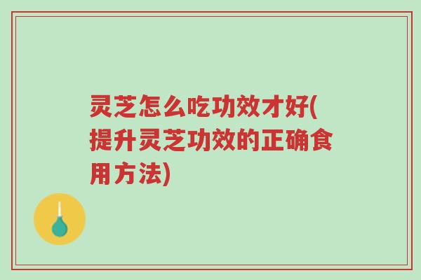 灵芝怎么吃功效才好(提升灵芝功效的正确食用方法)-第1张图片-超越 灵芝怎么吃功效才好(提升灵芝功效的正确食用方法)-第1张图片-超越