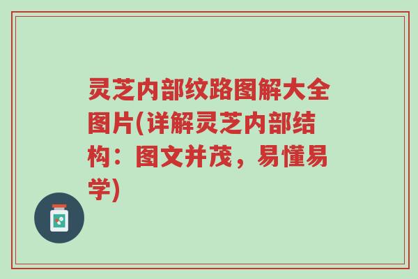 灵芝内部纹路图解大全图片(详解灵芝内部结构:图文并茂,易懂易学)-第1张图片-超越 灵芝内部纹路图解大全图片(详解灵芝内部结构:图文并茂,易懂易学)-第1张图片-超越