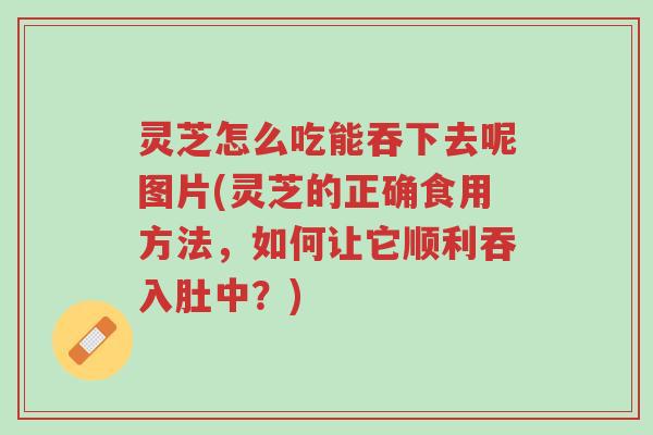 灵芝怎么吃能吞下去呢图片(灵芝的正确食用方法,如何让它顺利吞入肚中?)-第1张图片-超越 灵芝怎么吃能吞下去呢图片(灵芝的正确食用方法,如何让它顺利吞入肚中?)-第1张图片-超越