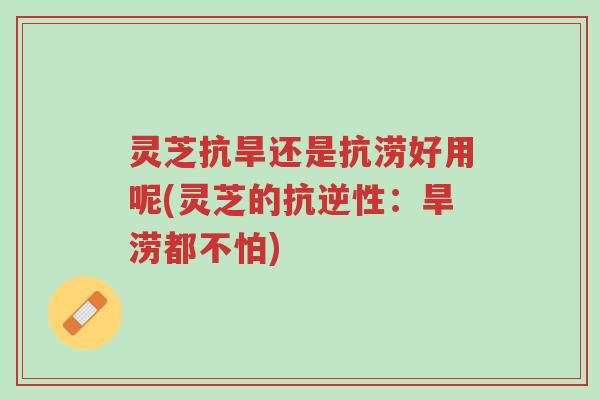 灵芝抗旱还是抗涝好用呢(灵芝的抗逆性：旱涝都不怕)-第1张图片-超越