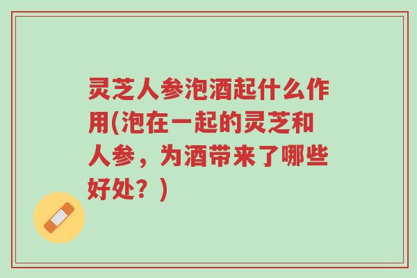 灵芝人参泡酒起什么作用(泡在一起的灵芝和人参,为酒带来了哪些好处?)-第1张图片-超越 灵芝人参泡酒起什么作用(泡在一起的灵芝和人参,为酒带来了哪些好处?)-第1张图片-超越