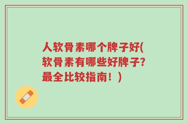 人软骨素哪个牌子好(软骨素有哪些好牌子?最全比较指南!)-第1张图片-超越 人软骨素哪个牌子好(软骨素有哪些好牌子?最全比较指南!)-第1张图片-超越