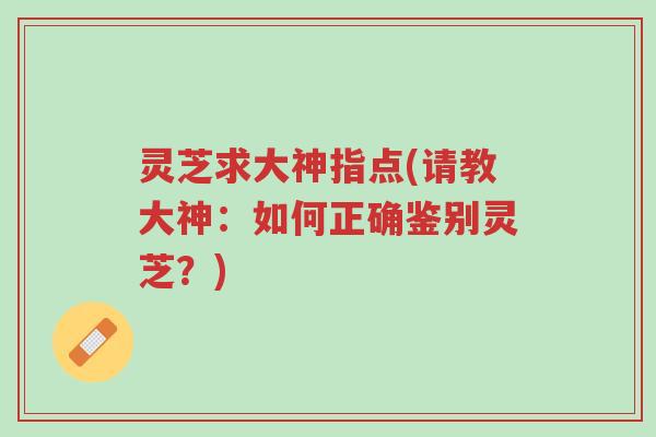灵芝求大神指点(请教大神:如何正确鉴别灵芝?)-第1张图片-超越 灵芝求大神指点(请教大神:如何正确鉴别灵芝?)-第1张图片-超越