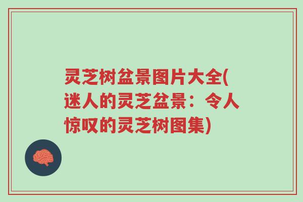 灵芝树盆景图片大全(迷人的灵芝盆景：令人惊叹的灵芝树图集)-第1张图片-超越