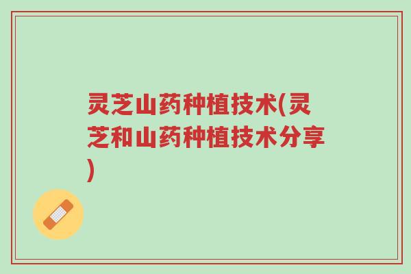 灵芝山药种植技术(灵芝和山药种植技术分享)-第1张图片-超越 灵芝山药种植技术(灵芝和山药种植技术分享)-第1张图片-超越