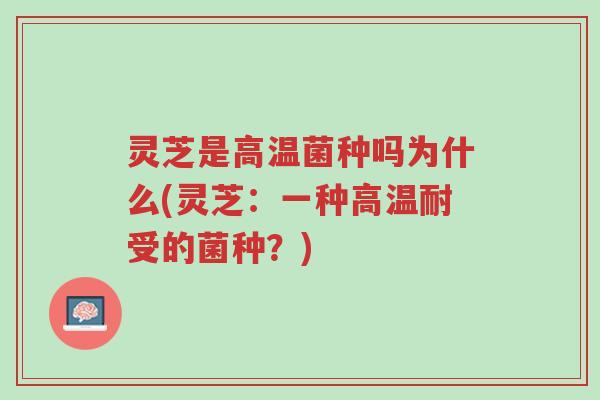 灵芝是高温菌种吗为什么(灵芝:一种高温耐受的菌种?)-第1张图片-超越 灵芝是高温菌种吗为什么(灵芝:一种高温耐受的菌种?)-第1张图片-超越