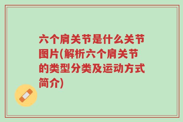 六个肩关节是什么关节图片(解析六个肩关节的类型分类及运动方式简介)-第1张图片-超越 六个肩关节是什么关节图片(解析六个肩关节的类型分类及运动方式简介)-第1张图片-超越