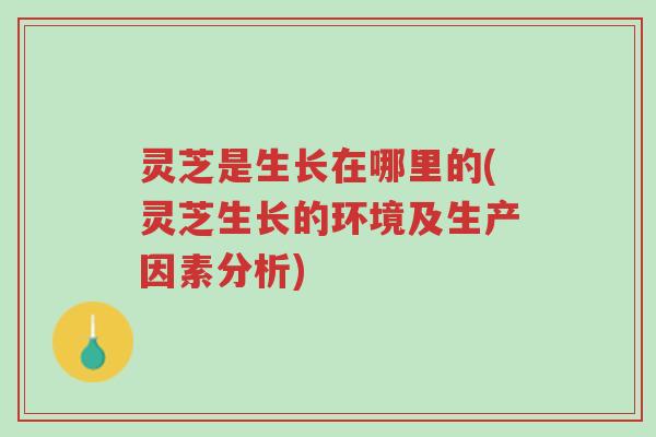 灵芝是生长在哪里的(灵芝生长的环境及生产因素分析)-第1张图片-超越 灵芝是生长在哪里的(灵芝生长的环境及生产因素分析)-第1张图片-超越