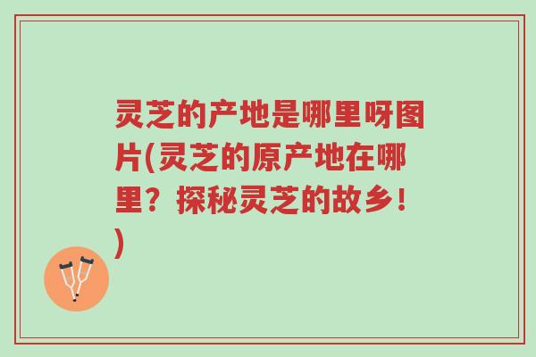 灵芝的产地是哪里呀图片(灵芝的原产地在哪里？探秘灵芝的故乡！)-第1张图片-超越
