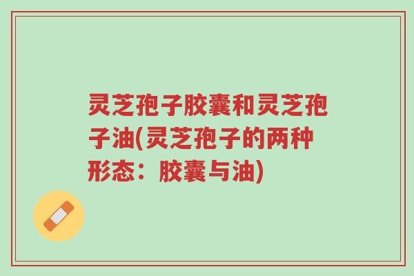 灵芝孢子胶囊和灵芝孢子油(灵芝孢子的两种形态：胶囊与油)-第1张图片-超越