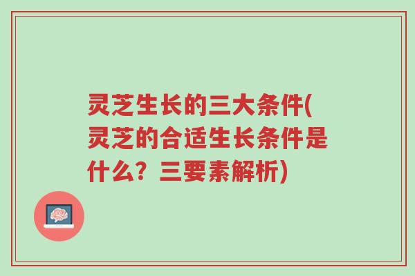 灵芝生长的三大条件(灵芝的合适生长条件是什么?三要素解析)-第1张图片-超越 灵芝生长的三大条件(灵芝的合适生长条件是什么?三要素解析)-第1张图片-超越