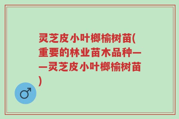 灵芝皮小叶榔榆树苗(重要的林业苗木品种——灵芝皮小叶榔榆树苗)-第1张图片-超越 灵芝皮小叶榔榆树苗(重要的林业苗木品种——灵芝皮小叶榔榆树苗)-第1张图片-超越