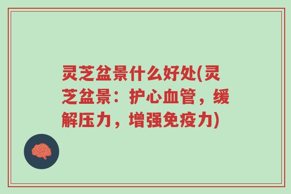 灵芝盆景什么好处(灵芝盆景:护心血管,缓解压力,增强免疫力)-第1张图片-超越 灵芝盆景什么好处(灵芝盆景:护心血管,缓解压力,增强免疫力)-第1张图片-超越