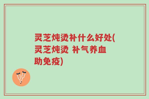 灵芝炖烫补什么好处(灵芝炖烫 补气养血 助免疫)-第1张图片-超越