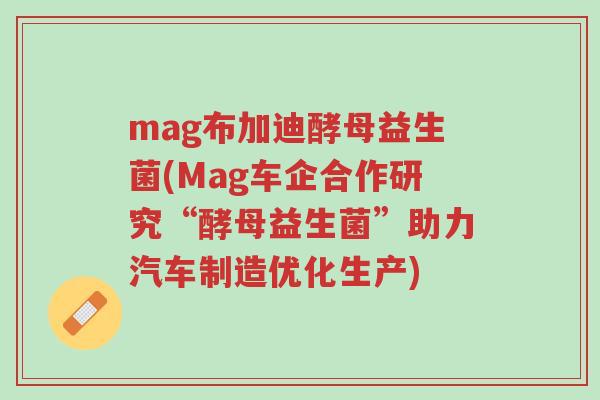 mag布加迪酵母益生菌(Mag车企合作研究“酵母益生菌”助力汽车制造优化生产)-第1张图片-超越 mag布加迪酵母益生菌(Mag车企合作研究“酵母益生菌”助力汽车制造优化生产)-第1张图片-超越