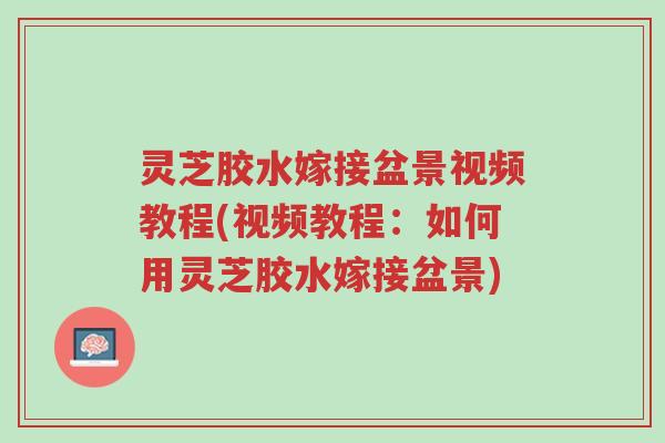 灵芝胶水嫁接盆景视频教程(视频教程：如何用灵芝胶水嫁接盆景)-第1张图片-超越