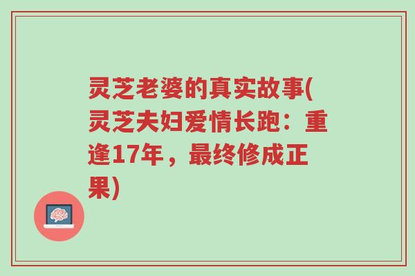 灵芝老婆的真实故事(灵芝夫妇爱情长跑:重逢17年,最终修成正果)-第1张图片-超越 灵芝老婆的真实故事(灵芝夫妇爱情长跑:重逢17年,最终修成正果)-第1张图片-超越