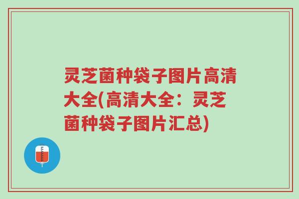 灵芝菌种袋子图片高清大全(高清大全:灵芝菌种袋子图片汇总)-第1张图片-超越 灵芝菌种袋子图片高清大全(高清大全:灵芝菌种袋子图片汇总)-第1张图片-超越