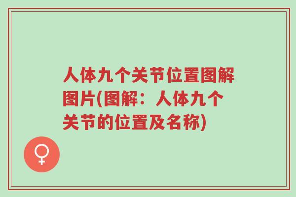 人体九个关节位置图解图片(图解：人体九个关节的位置及名称)-第1张图片-超越