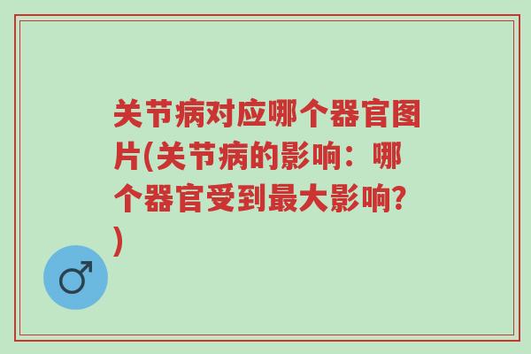 关节病对应哪个器官图片(关节病的影响:哪个器官受到最大影响?)-第1张图片-超越 关节病对应哪个器官图片(关节病的影响:哪个器官受到最大影响?)-第1张图片-超越