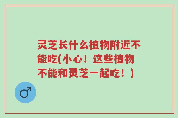 灵芝长什么植物附近不能吃(小心!这些植物不能和灵芝一起吃!)-第1张图片-超越 灵芝长什么植物附近不能吃(小心!这些植物不能和灵芝一起吃!)-第1张图片-超越