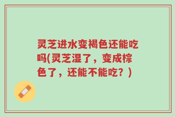 灵芝进水变褐色还能吃吗(灵芝湿了，变成棕色了，还能不能吃？)-第1张图片-超越