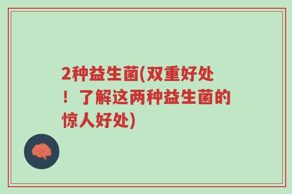 2种益生菌(双重好处!了解这两种益生菌的惊人好处)-第1张图片-超越 2种益生菌(双重好处!了解这两种益生菌的惊人好处)-第1张图片-超越