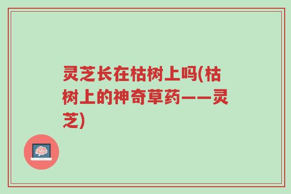 灵芝长在枯树上吗(枯树上的神奇草药——灵芝)-第1张图片-超越