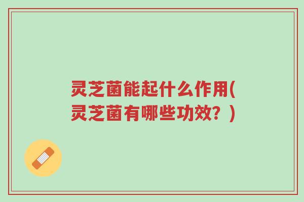 灵芝菌能起什么作用(灵芝菌有哪些功效？)-第1张图片-超越