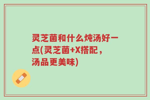 灵芝菌和什么炖汤好一点(灵芝菌+X搭配，汤品更美味)-第1张图片-超越