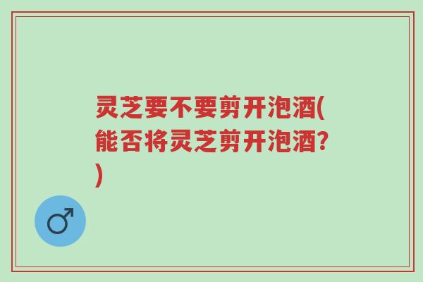 灵芝要不要剪开泡酒(能否将灵芝剪开泡酒?)-第1张图片-超越 灵芝要不要剪开泡酒(能否将灵芝剪开泡酒?)-第1张图片-超越