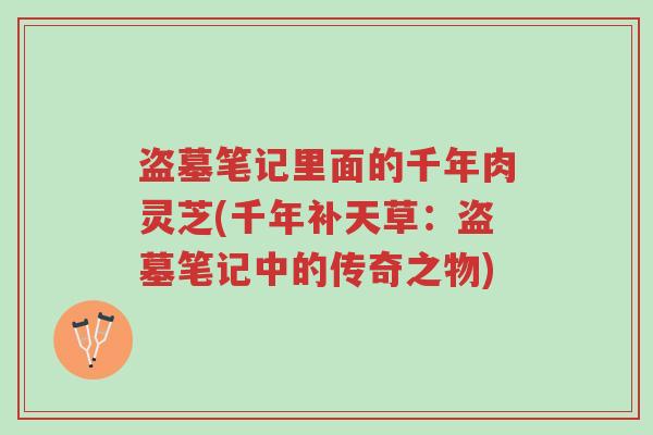 盗墓笔记里面的千年肉灵芝(千年补天草:盗墓笔记中的传奇之物)-第1张图片-超越 盗墓笔记里面的千年肉灵芝(千年补天草:盗墓笔记中的传奇之物)-第1张图片-超越