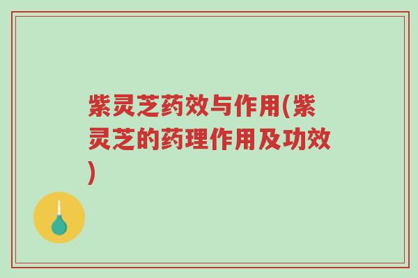 紫灵芝药效与作用(紫灵芝的药理作用及功效)-第1张图片-超越 紫灵芝药效与作用(紫灵芝的药理作用及功效)-第1张图片-超越
