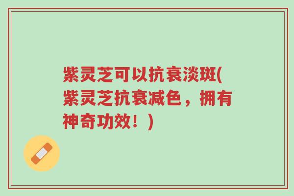 紫灵芝可以抗衰淡斑(紫灵芝抗衰减色,拥有神奇功效!)-第1张图片-超越 紫灵芝可以抗衰淡斑(紫灵芝抗衰减色,拥有神奇功效!)-第1张图片-超越