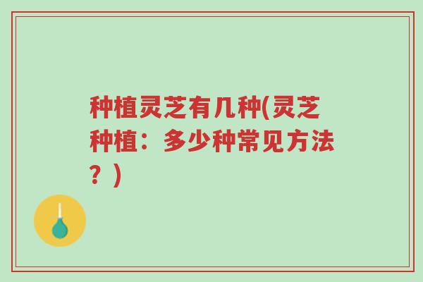 种植灵芝有几种(灵芝种植:多少种常见方法?)-第1张图片-超越 种植灵芝有几种(灵芝种植:多少种常见方法?)-第1张图片-超越