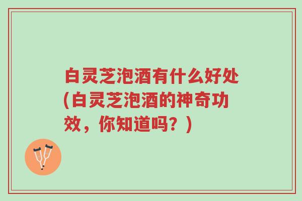 白灵芝泡酒有什么好处(白灵芝泡酒的神奇功效,你知道吗?)-第1张图片-超越 白灵芝泡酒有什么好处(白灵芝泡酒的神奇功效,你知道吗?)-第1张图片-超越