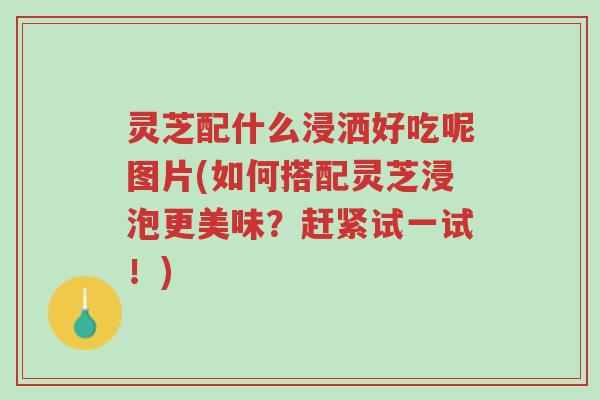 灵芝配什么浸洒好吃呢图片(如何搭配灵芝浸泡更美味?赶紧试一试!)-第1张图片-超越 灵芝配什么浸洒好吃呢图片(如何搭配灵芝浸泡更美味?赶紧试一试!)-第1张图片-超越