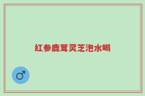 红参鹿茸灵芝泡水喝-第1张图片-超越