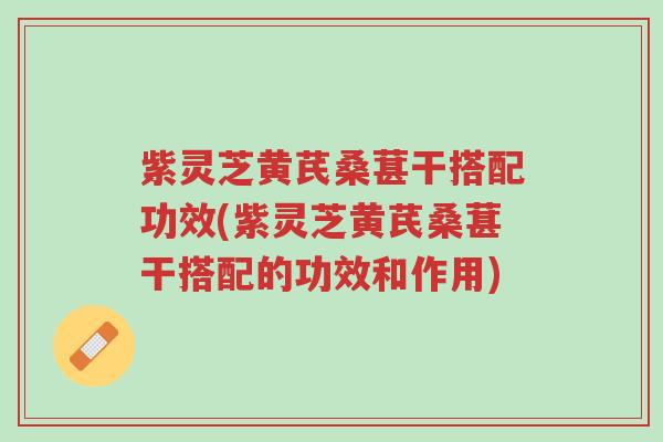 紫灵芝黄芪桑葚干搭配功效(紫灵芝黄芪桑葚干搭配的功效和作用)-第1张图片-超越 紫灵芝黄芪桑葚干搭配功效(紫灵芝黄芪桑葚干搭配的功效和作用)-第1张图片-超越