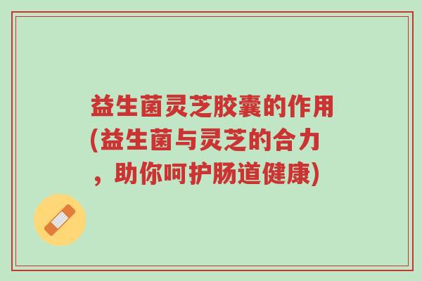 益生菌灵芝胶囊的作用(益生菌与灵芝的合力,助你呵护肠道健康)-第1张图片-超越 益生菌灵芝胶囊的作用(益生菌与灵芝的合力,助你呵护肠道健康)-第1张图片-超越