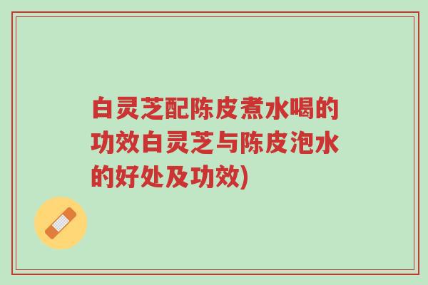 白灵芝配陈皮煮水喝的功效白灵芝与陈皮泡水的好处及功效)-第1张图片-超越