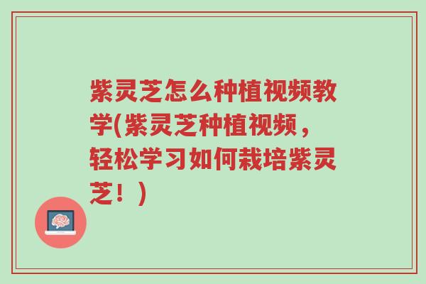 紫灵芝怎么种植视频教学(紫灵芝种植视频,轻松学习如何栽培紫灵芝!)-第1张图片-超越 紫灵芝怎么种植视频教学(紫灵芝种植视频,轻松学习如何栽培紫灵芝!)-第1张图片-超越