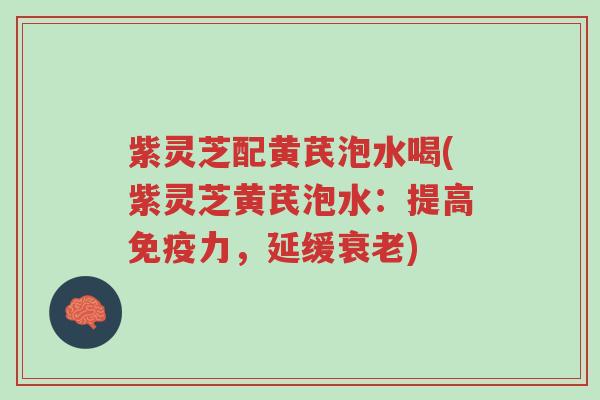 紫灵芝配黄芪泡水喝(紫灵芝黄芪泡水:提高免疫力,延缓衰老)-第1张图片-超越 紫灵芝配黄芪泡水喝(紫灵芝黄芪泡水:提高免疫力,延缓衰老)-第1张图片-超越