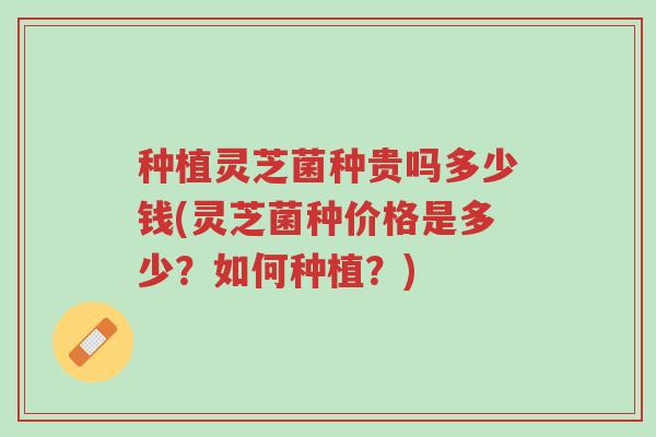 种植灵芝菌种贵吗多少钱(灵芝菌种价格是多少？如何种植？)-第1张图片-超越