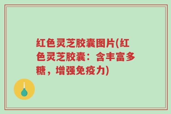 红色灵芝胶囊图片(红色灵芝胶囊:含丰富多糖,增强免疫力)-第1张图片-超越 红色灵芝胶囊图片(红色灵芝胶囊:含丰富多糖,增强免疫力)-第1张图片-超越
