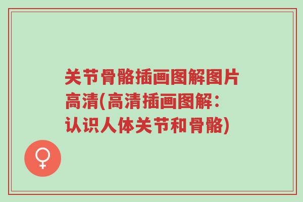 关节骨骼插画图解图片高清(高清插画图解：认识人体关节和骨骼)-第1张图片-超越