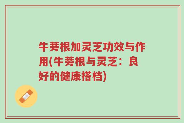 牛蒡根加灵芝功效与作用(牛蒡根与灵芝:良好的健康搭档)-第1张图片-超越 牛蒡根加灵芝功效与作用(牛蒡根与灵芝:良好的健康搭档)-第1张图片-超越