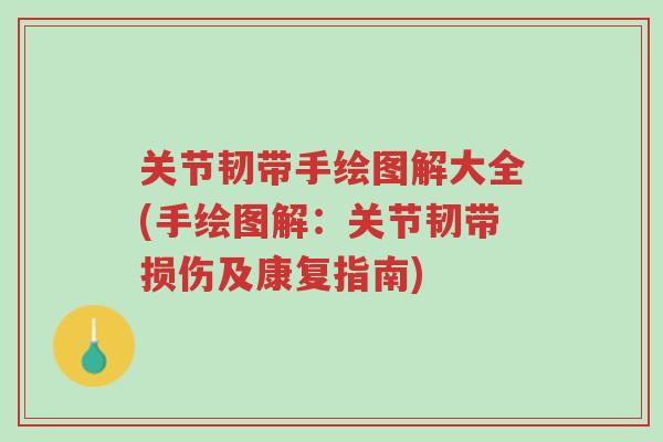 关节韧带手绘图解大全(手绘图解:关节韧带损伤及康复指南)-第1张图片-超越 关节韧带手绘图解大全(手绘图解:关节韧带损伤及康复指南)-第1张图片-超越