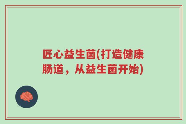 匠心益生菌(打造健康肠道,从益生菌开始)-第1张图片-超越 匠心益生菌(打造健康肠道,从益生菌开始)-第1张图片-超越